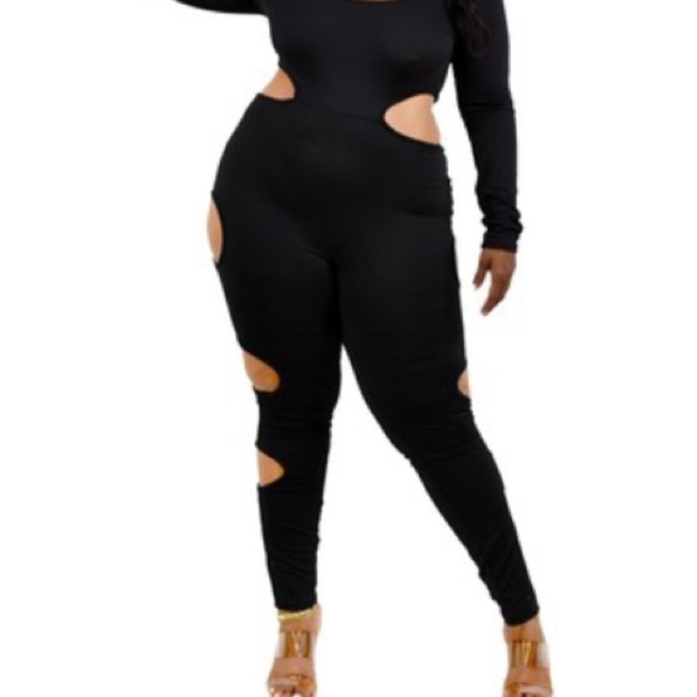 Black Cut-Out Jumpsuit